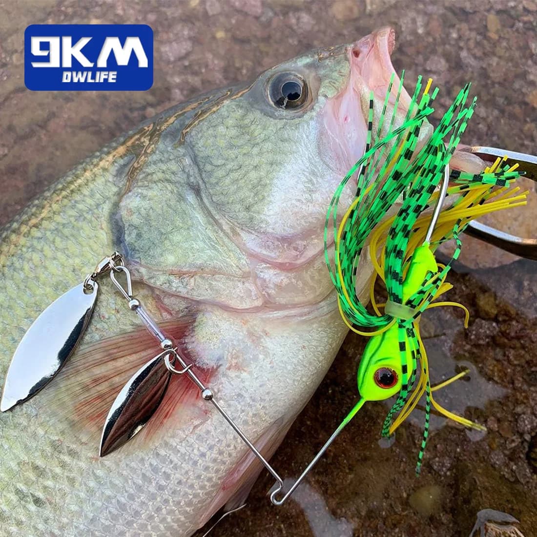 Spinnerbait Jig Lures with Blade for Bass and Trout