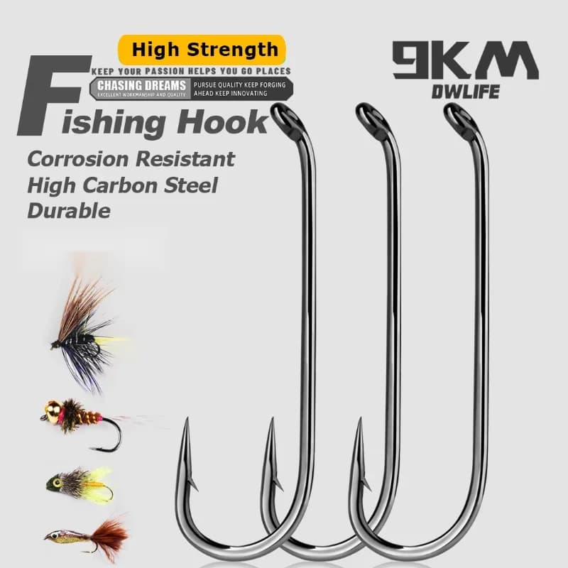 50pcs Micro Barbed Fly Tying Jig Hooks