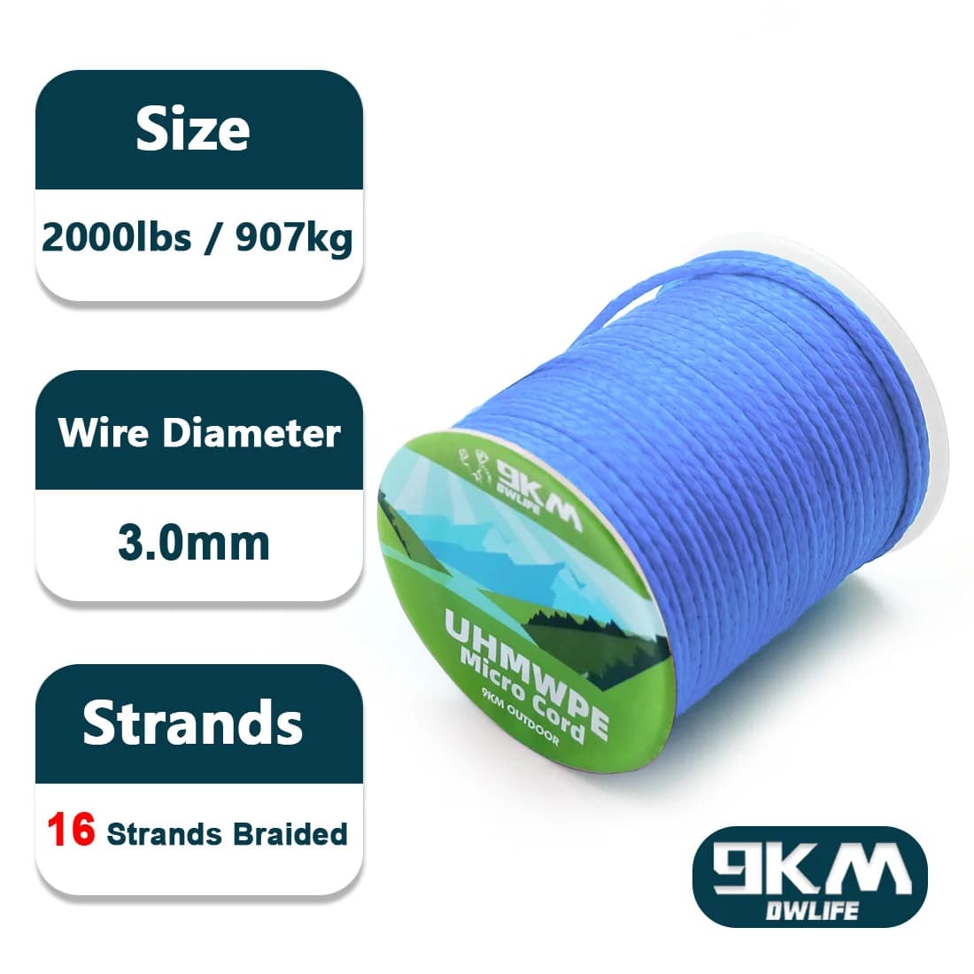 Hollow Braided UHMWPE Rope for Hammocks and Fishing