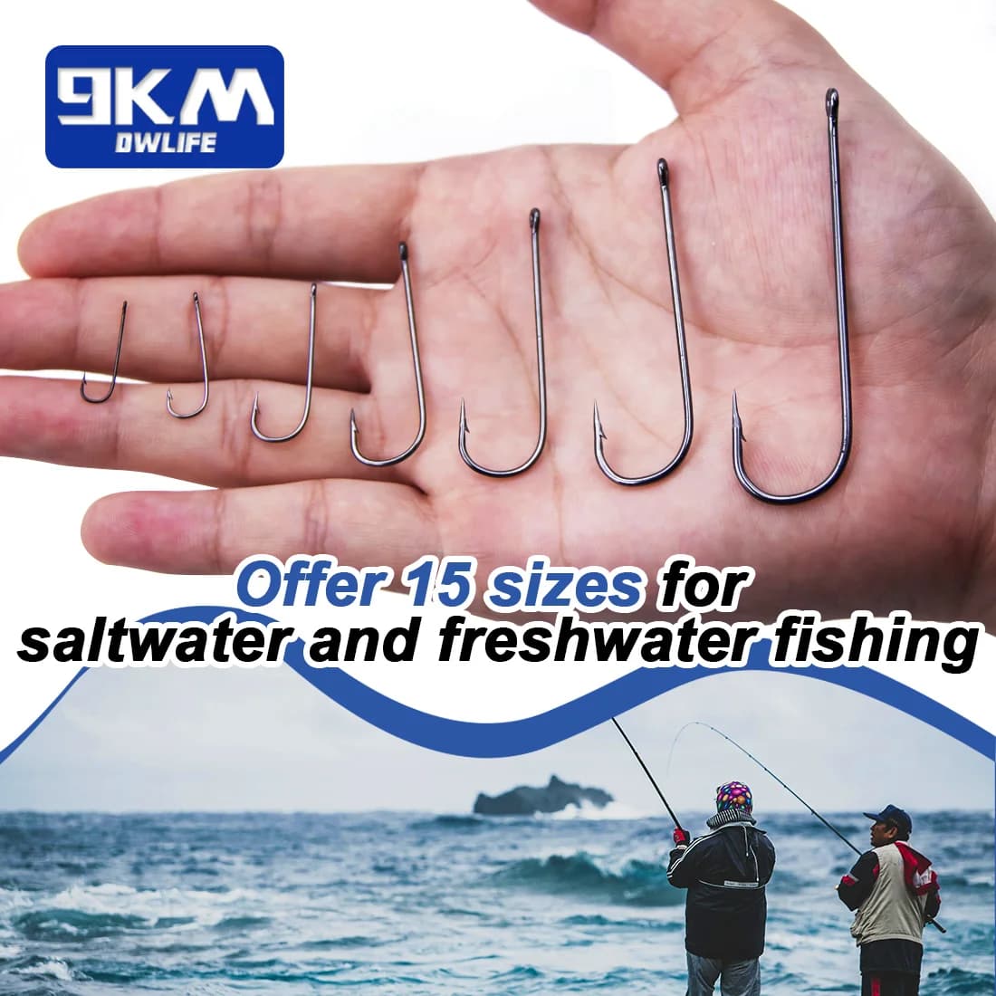 Lightweight Aberdeen Long Shank Fishing Hooks