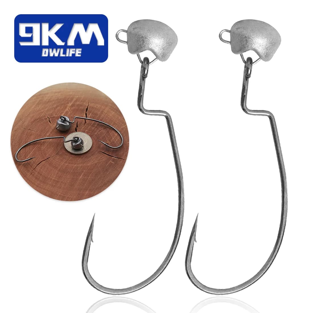 10-30Pcs Wide Gap Offset Worm Fishing Hooks