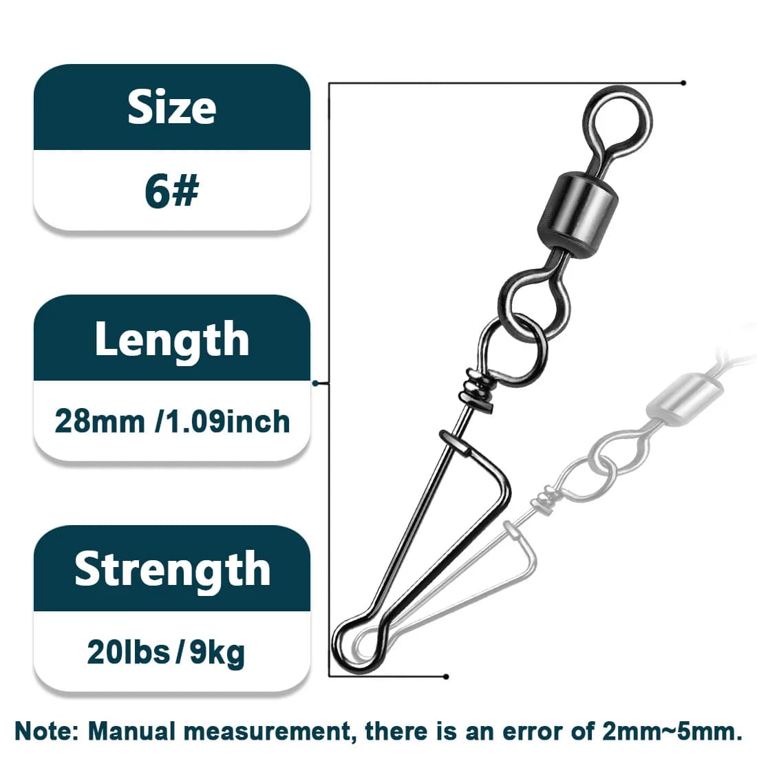 Italian Snap Quick Change Rolling Swivels for Fishing