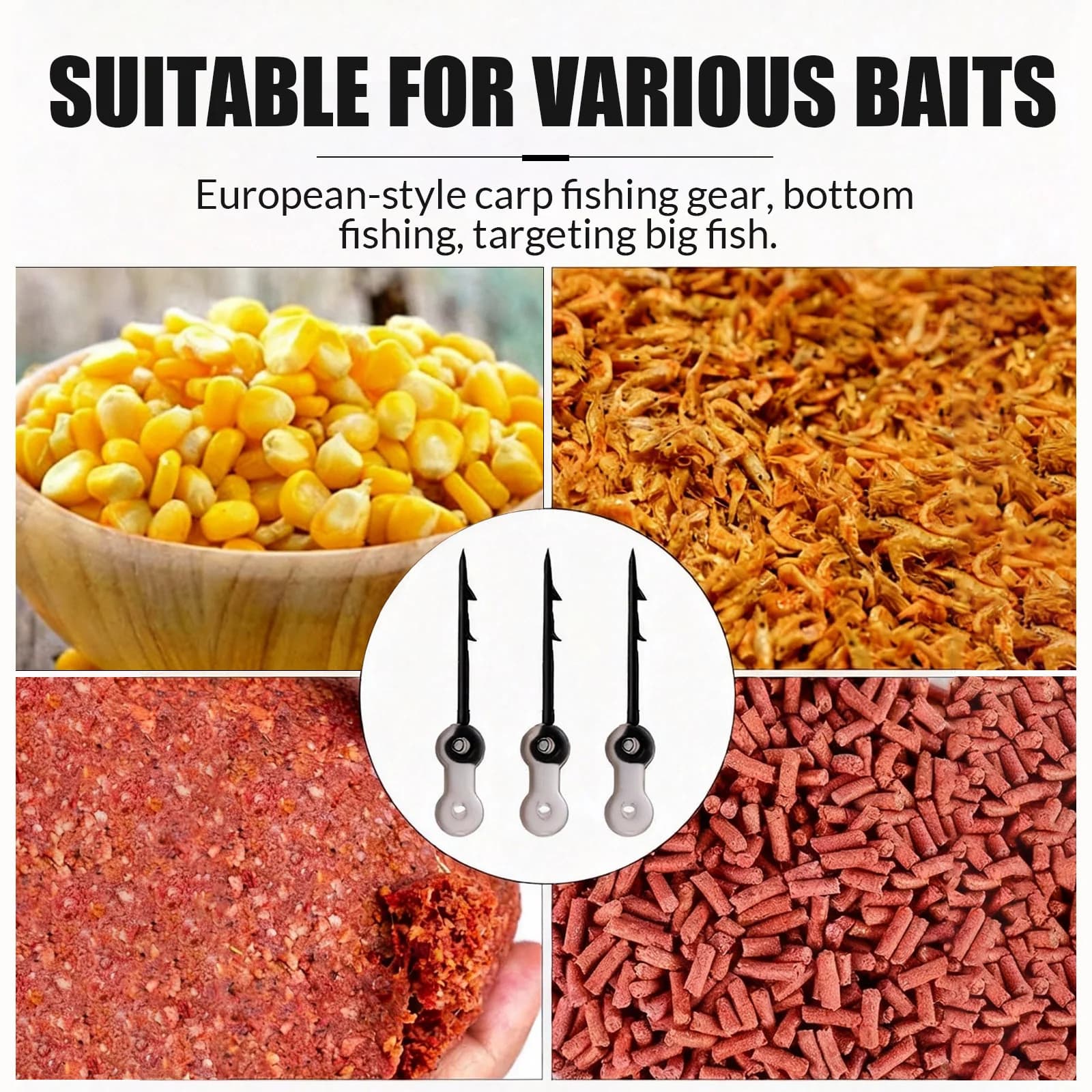 15-30Pcs Barbed Silicone Bait Keeper Needles