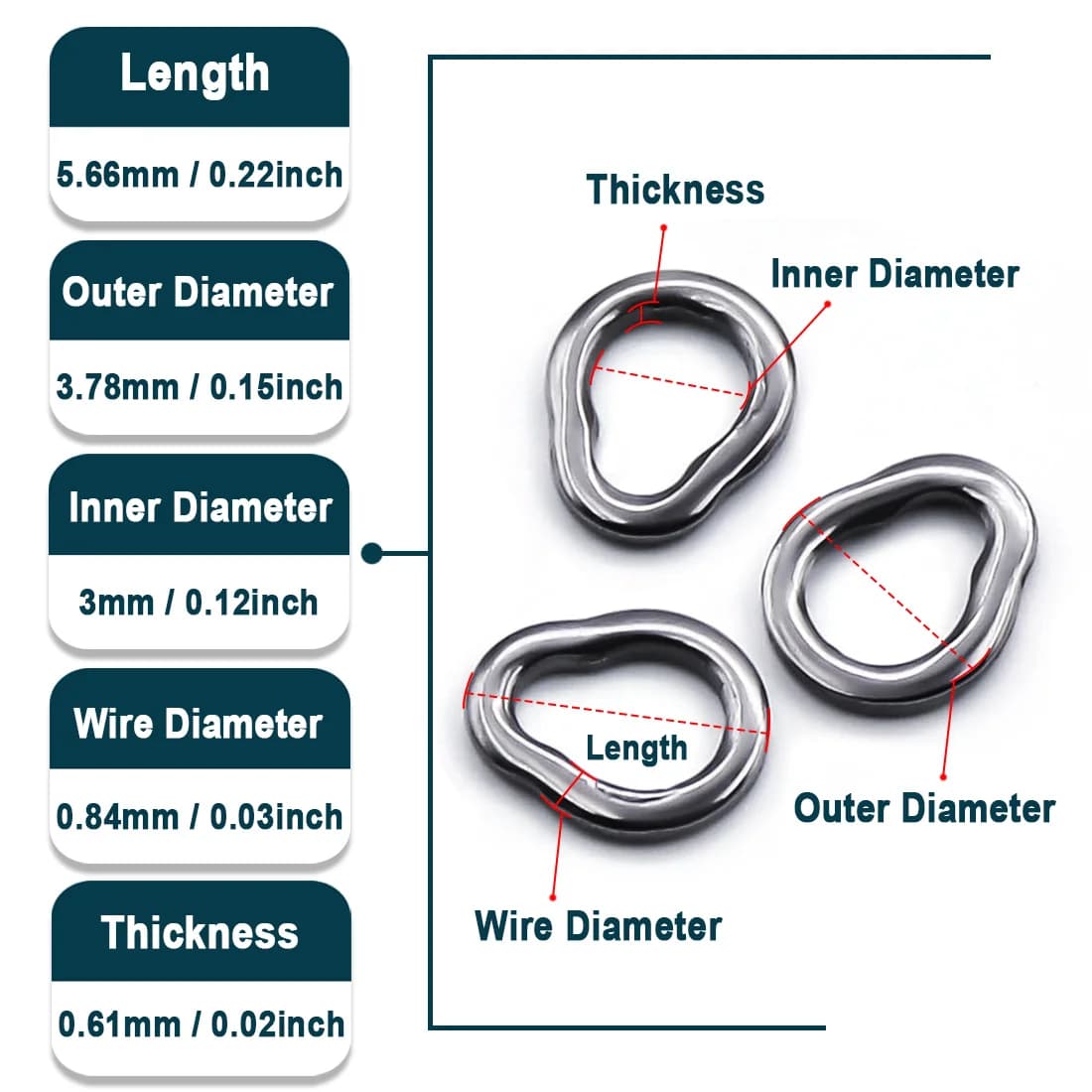Stainless Steel Chrome Split Rings for Fishing Lures