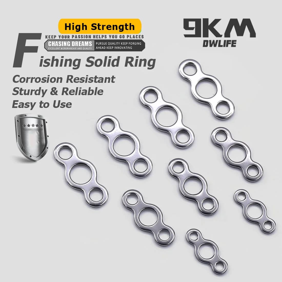 High Strength Stainless Steel Jigging Rings, 25-100 Pieces