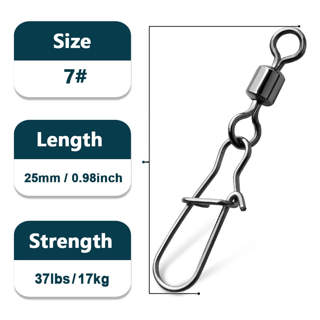 Duo-Lock Snap Swivels with Barrel Design