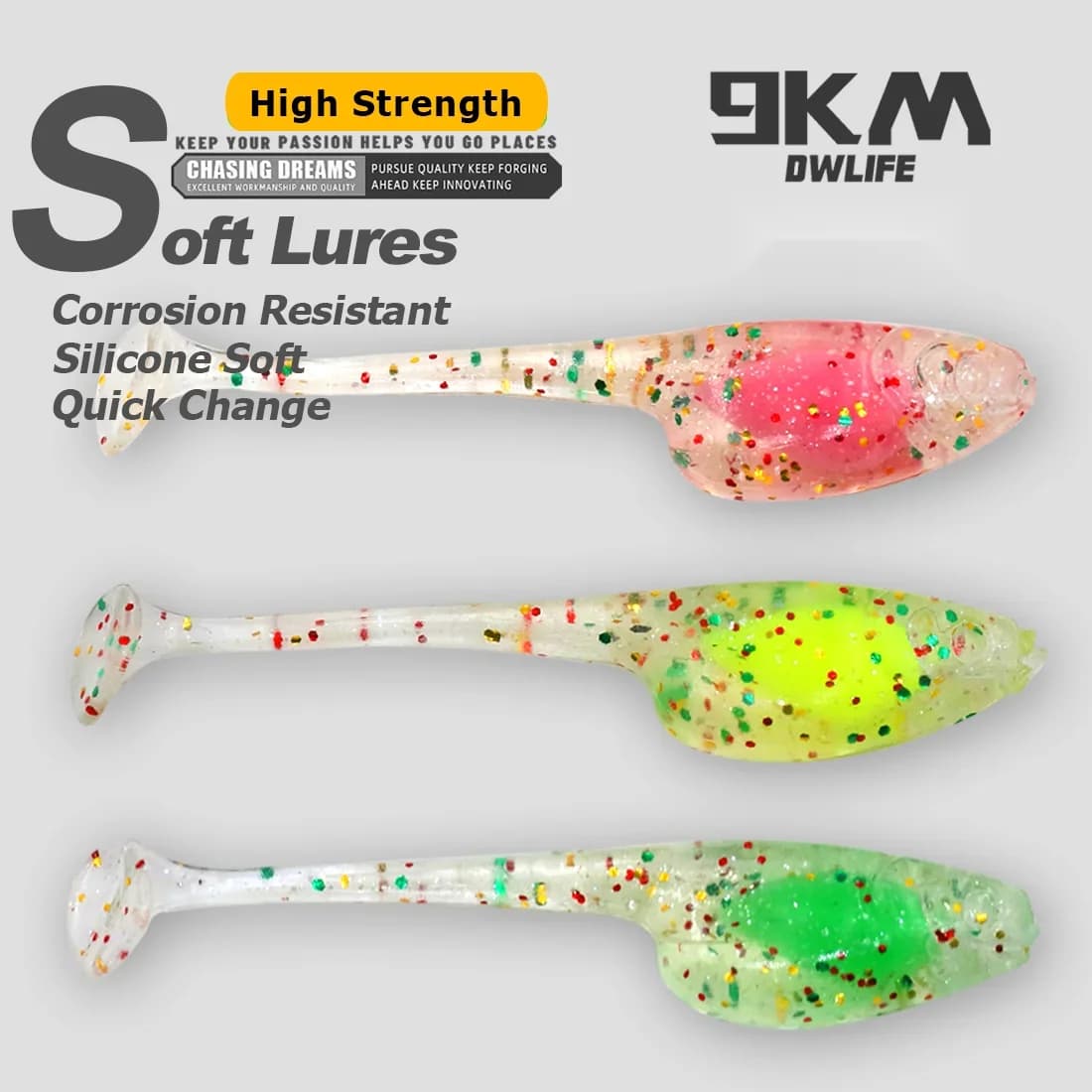 20Pcs 4.8cm Soft Plastic Tail Swimbaits
