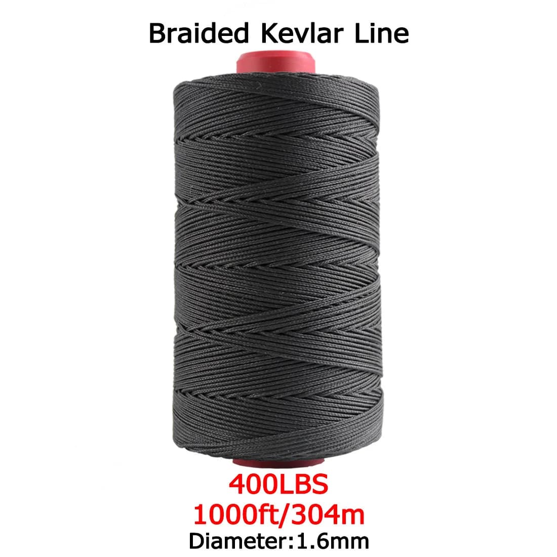 Black Braided Kevlar Fishing Assist Rope, 50-1500 Lbs