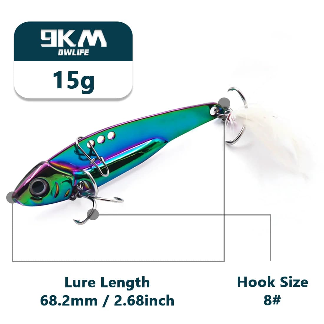 3pcs Metal VIB Fishing Lures 5-20g
