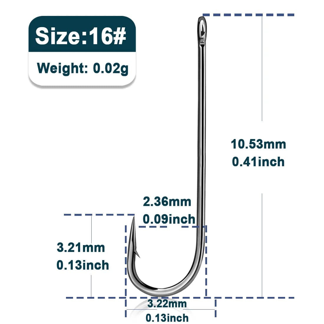 Lightweight Aberdeen Long Shank Fishing Hooks