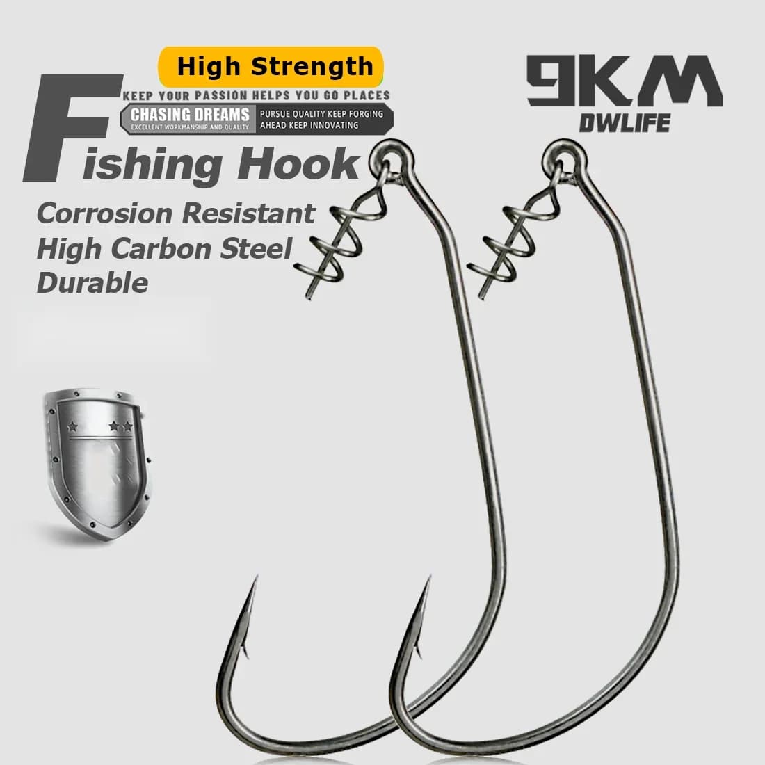 EWG Screw Lock Hooks for Soft Plastic Bass Lures