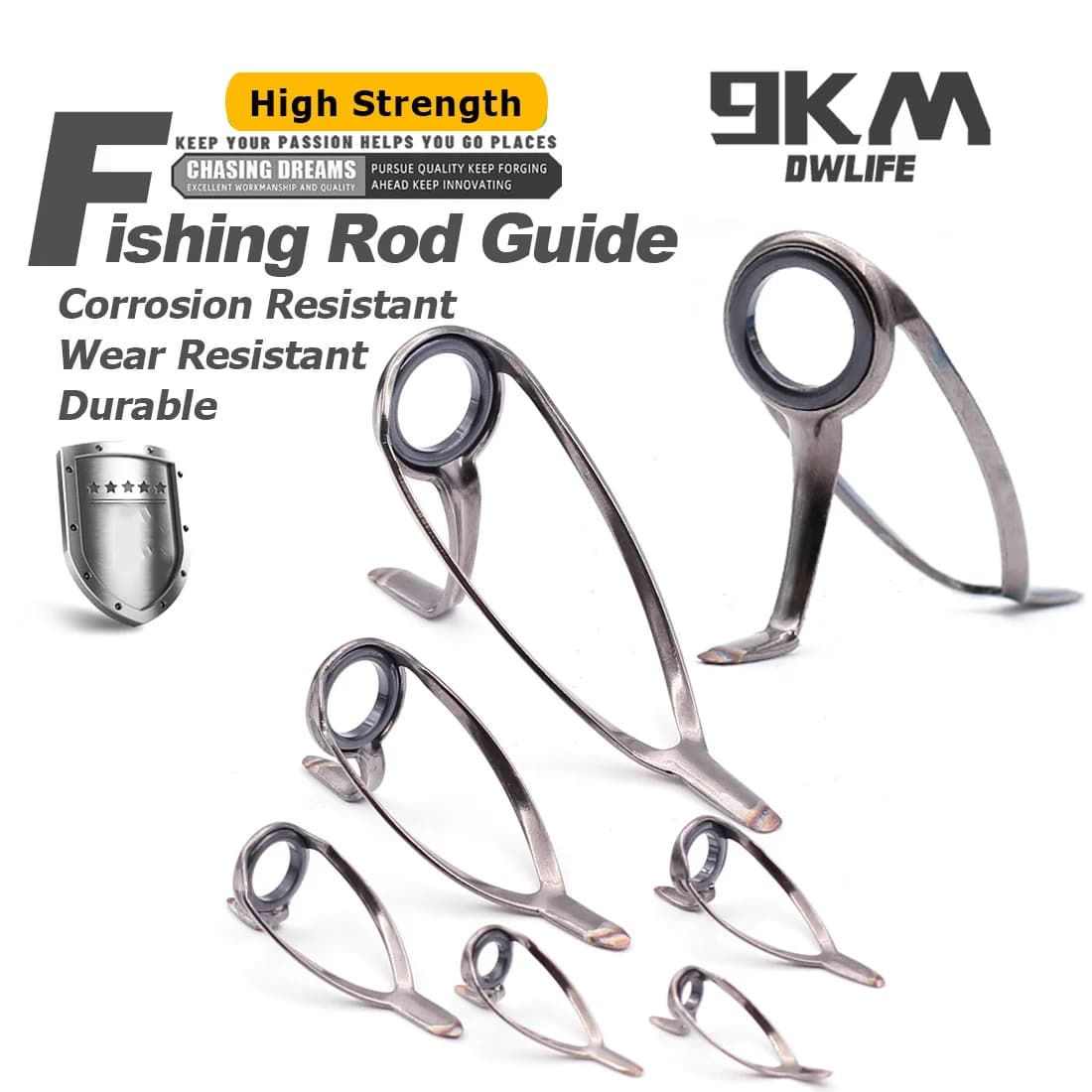 LC Type Double Leg Fishing Rod Guides, Ceramic Ring