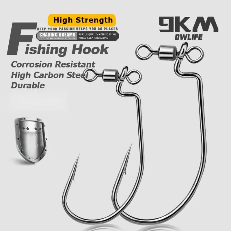 EWG Drop Shot Hooks with Swivels for Bass Fishing