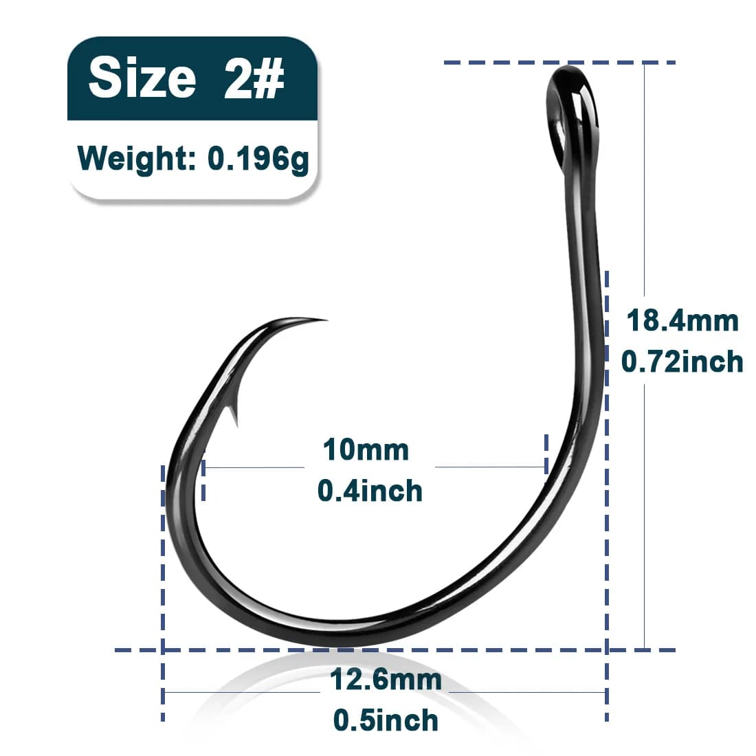 Wide Gap Inline Circle Hooks for Live Bait