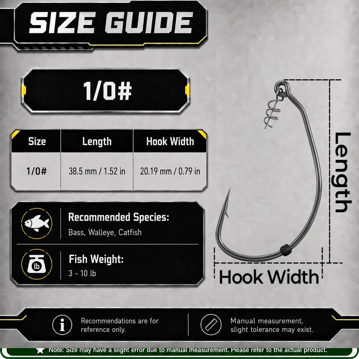 Extra Wide Gap Weedless Swimbait Hook, 25 Pack