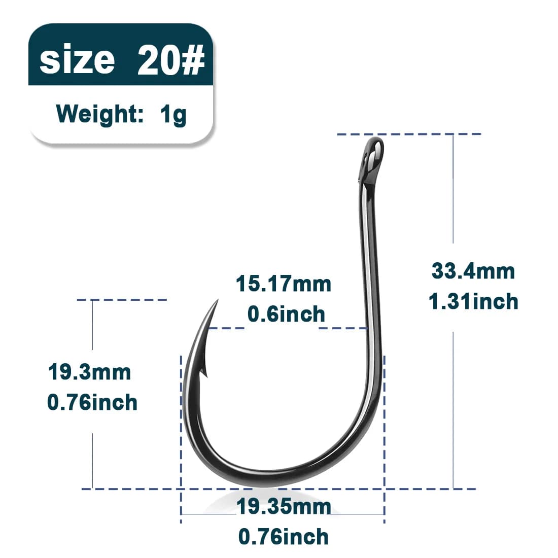 Ringed Eye Octopus J Hooks, 50 Pcs