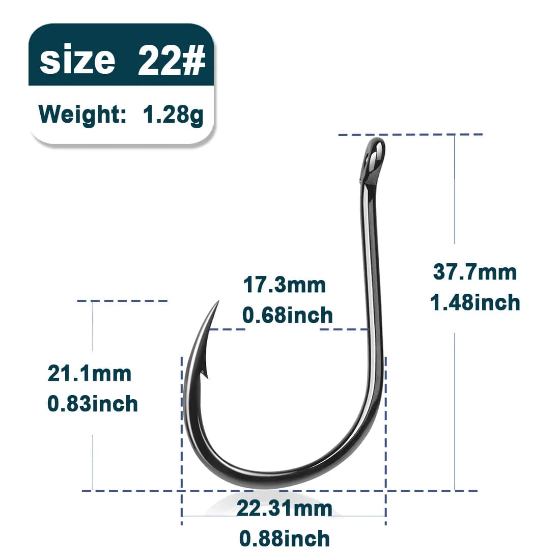 Ringed Eye Octopus J Hooks, 50 Pcs