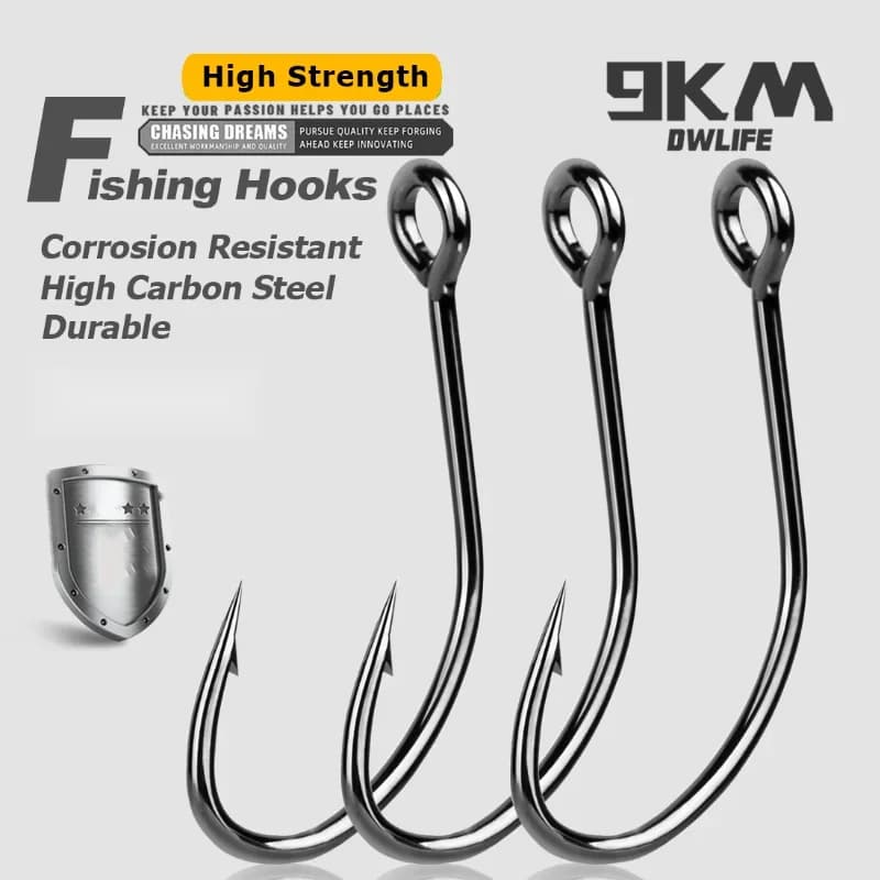 Single Hooks for Spoons and Blade Baits, 50-200 Pcs
