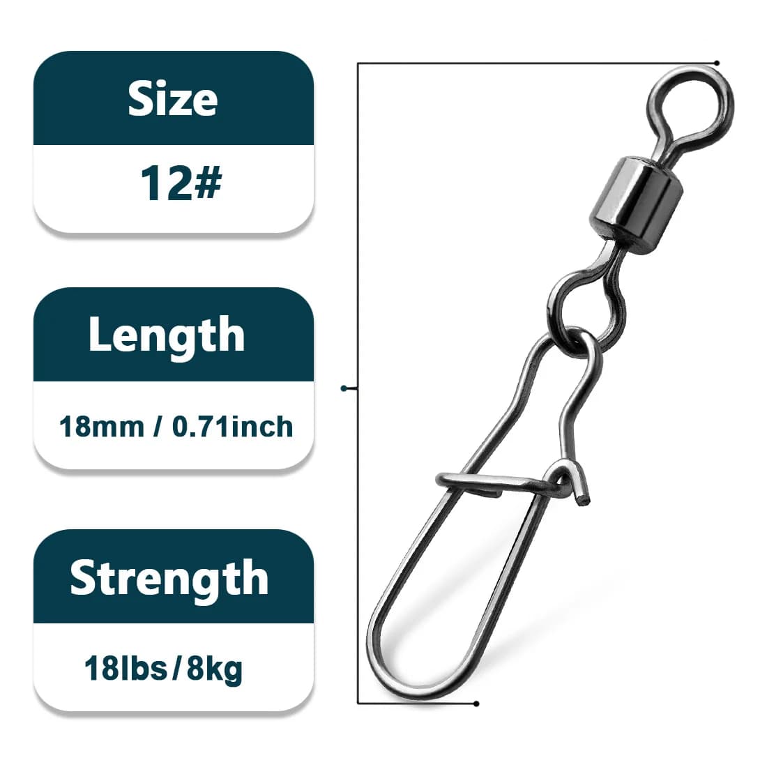 Duo-Lock Snap Swivels with Barrel Design