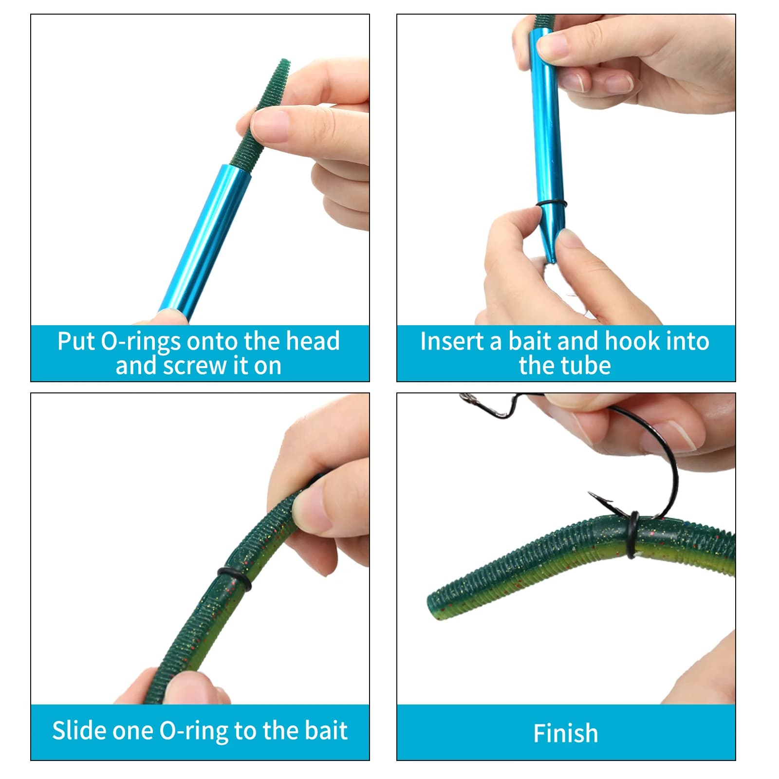 Wacky Rig Tool with Worm O-Rings, 50 Pack