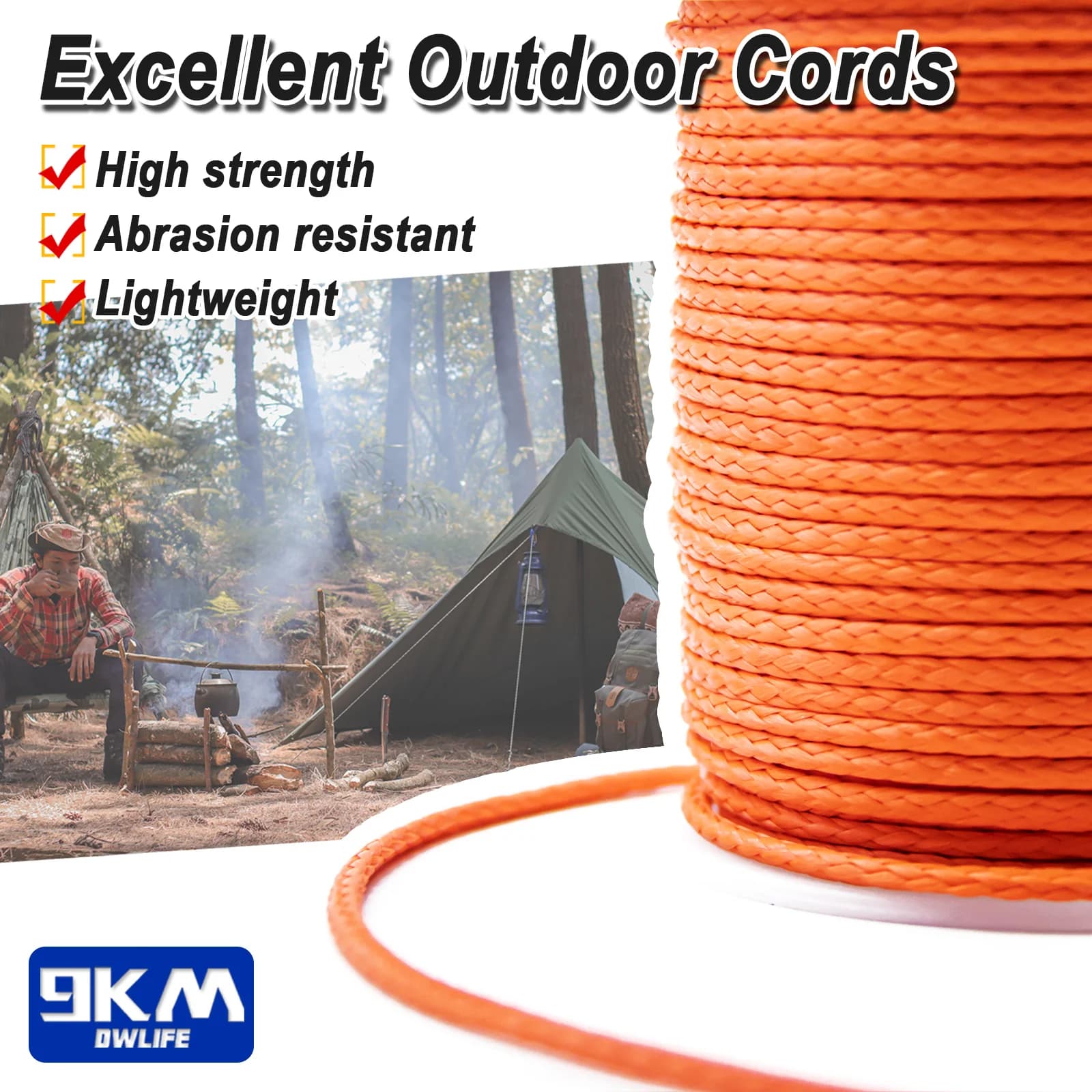 Hollow Braided UHMWPE Rope for Hammocks and Fishing