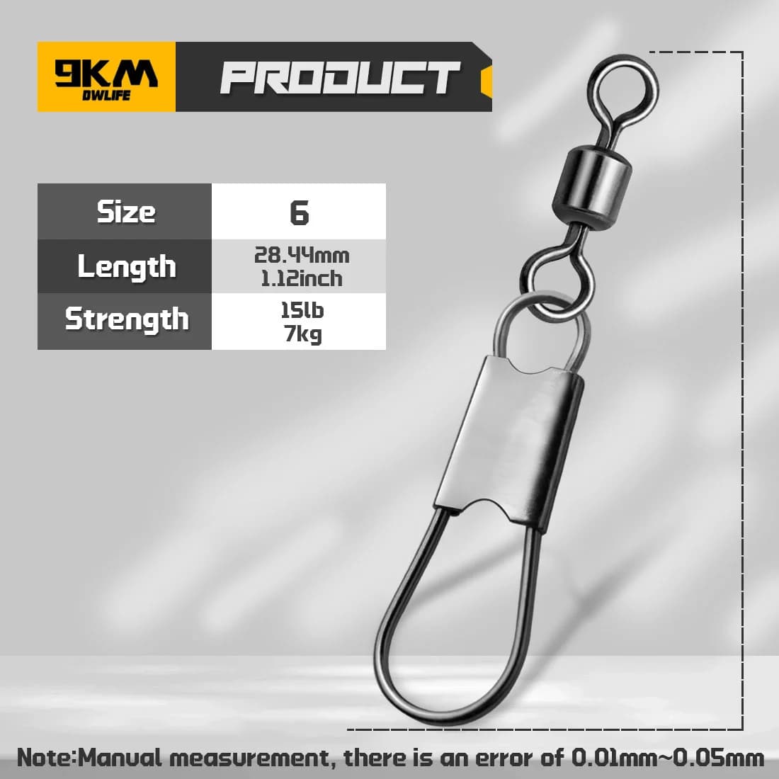 Fishing Swivels with Interlock Snap, 50-200pcs