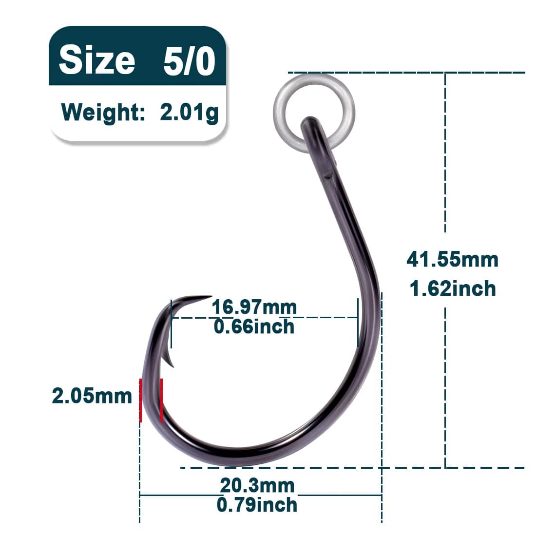Ringed Eye Circle Hooks for Saltwater Catfish