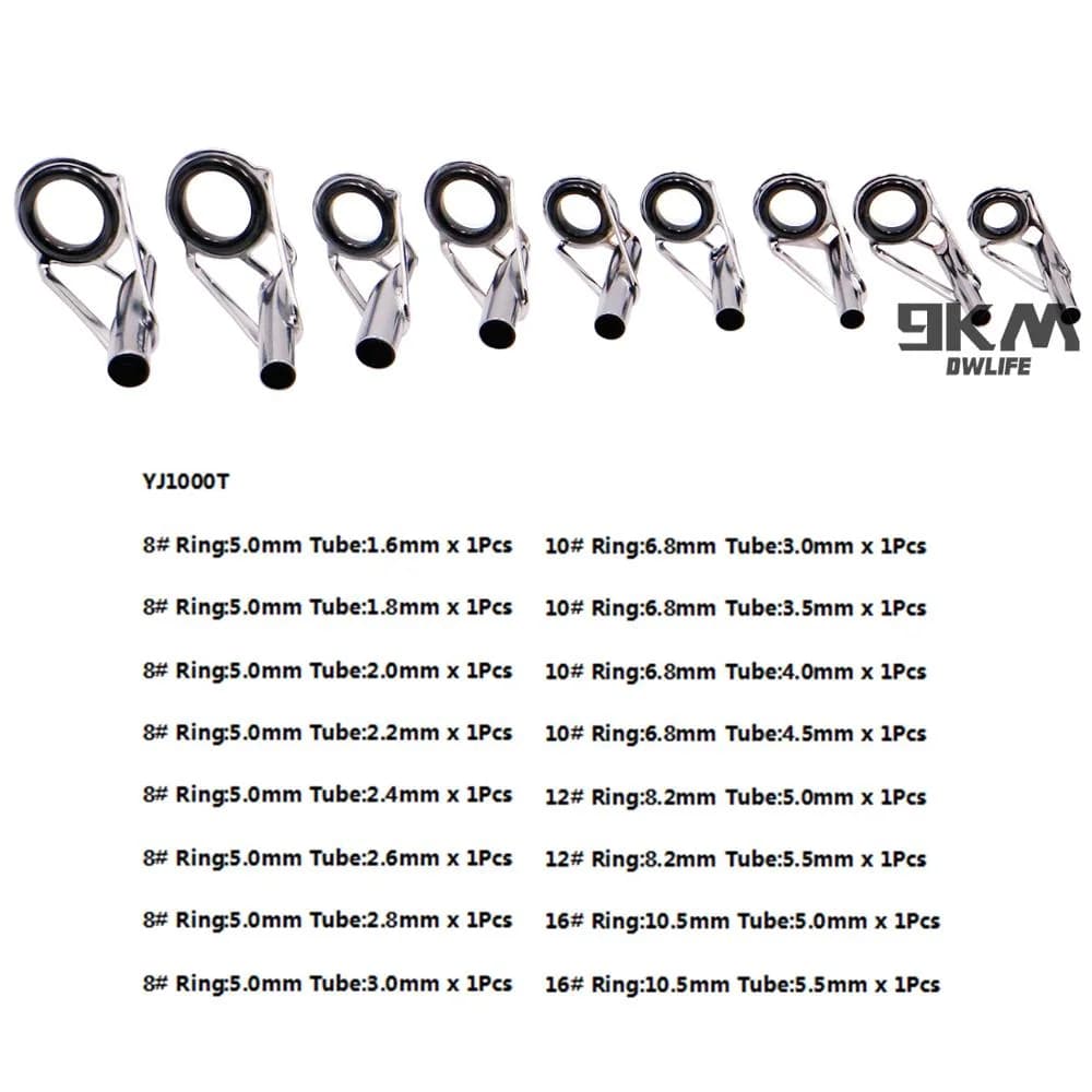 Chrome Stainless Steel Fishing Rod Guide Repair Kit
