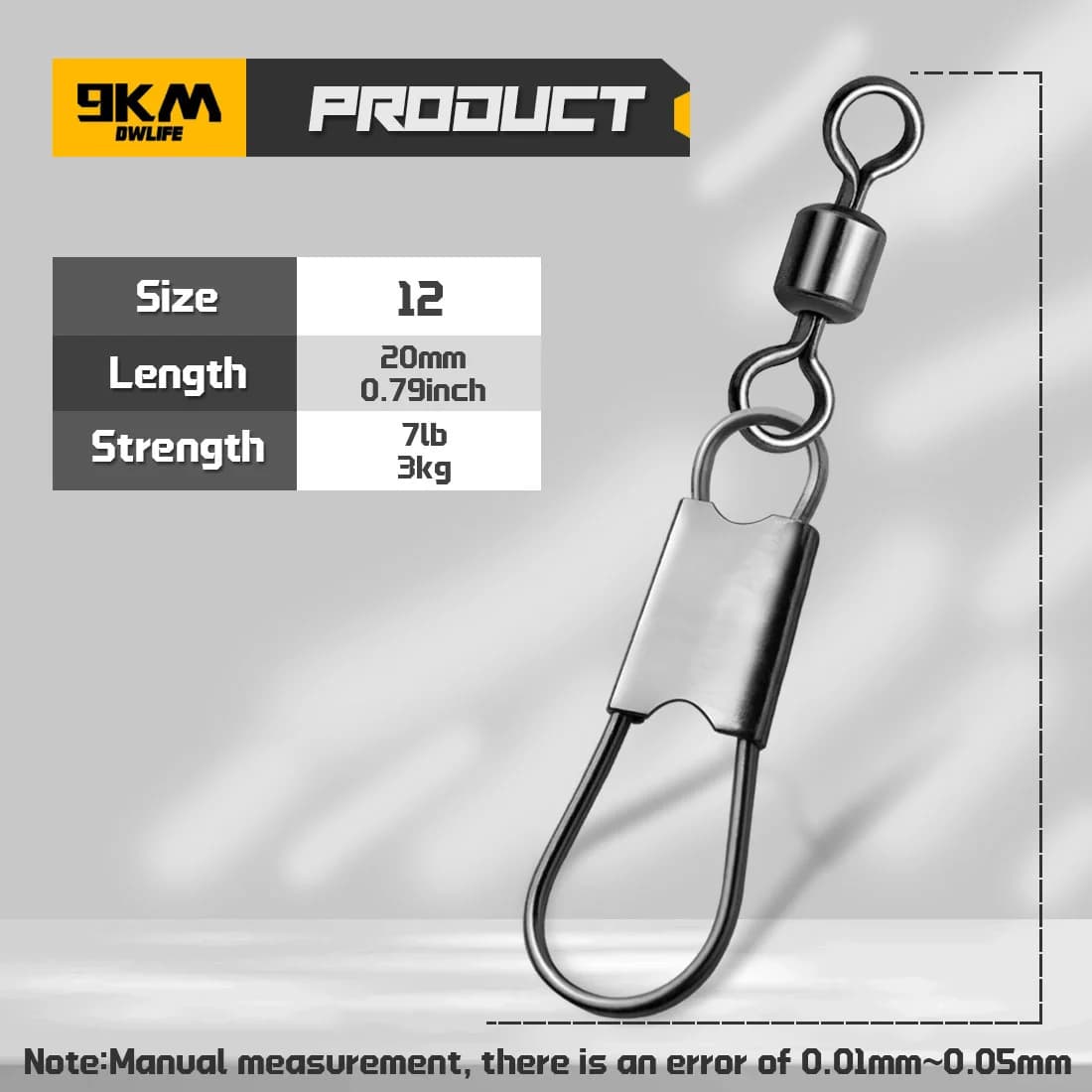 Fishing Swivels with Interlock Snap, 50-200pcs
