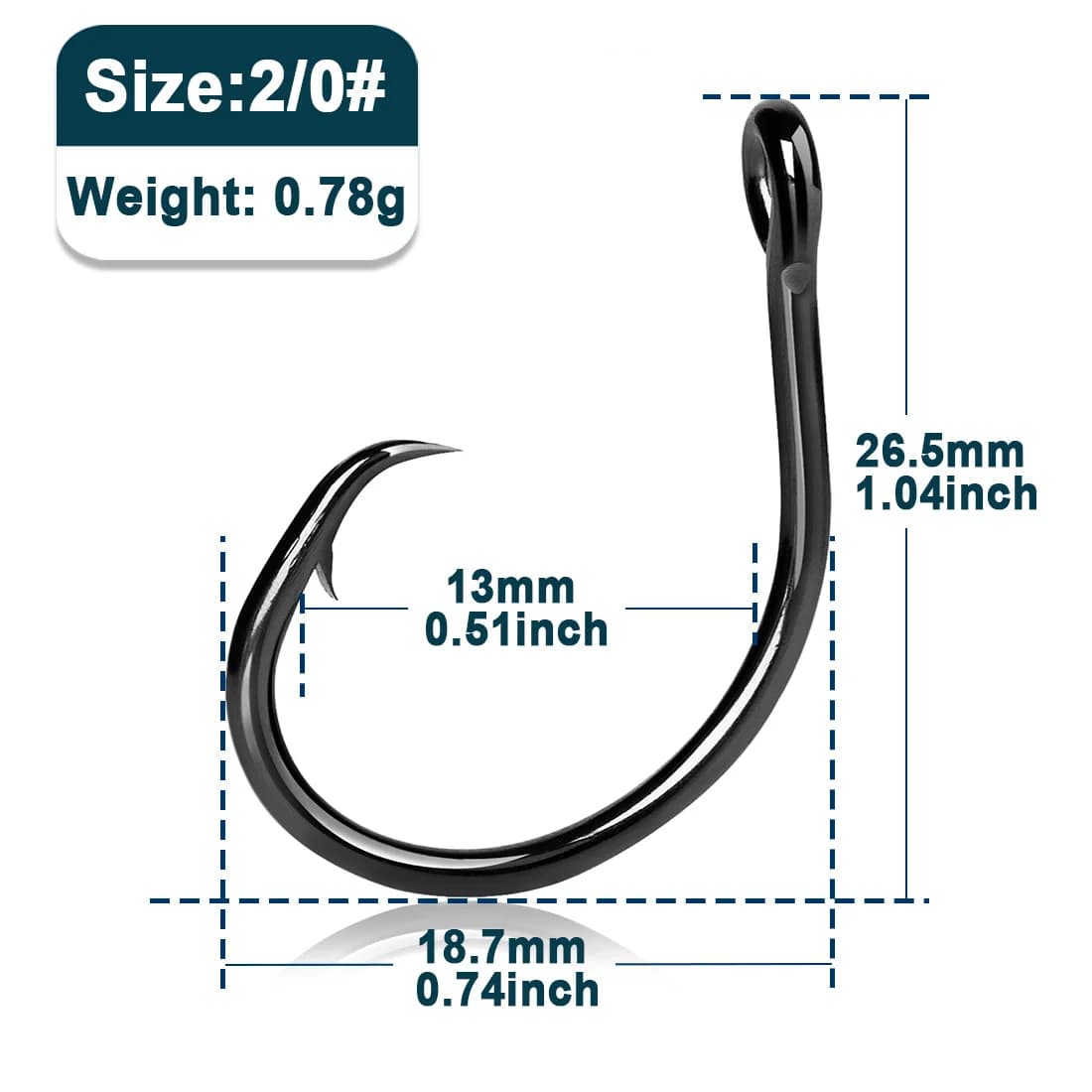 5X Strong Circle Hooks, 25-50 Pcs