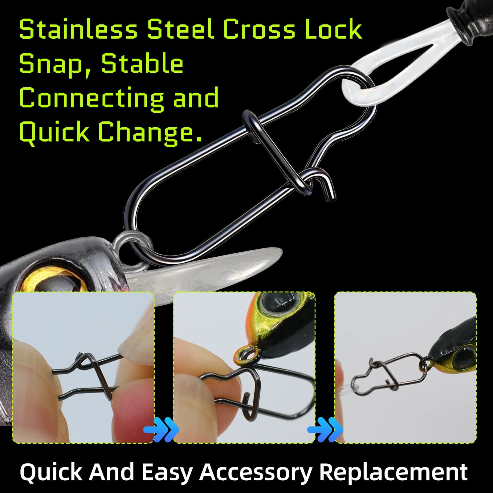 Fluorocarbon Leader Set with Rolling Snap Swivels