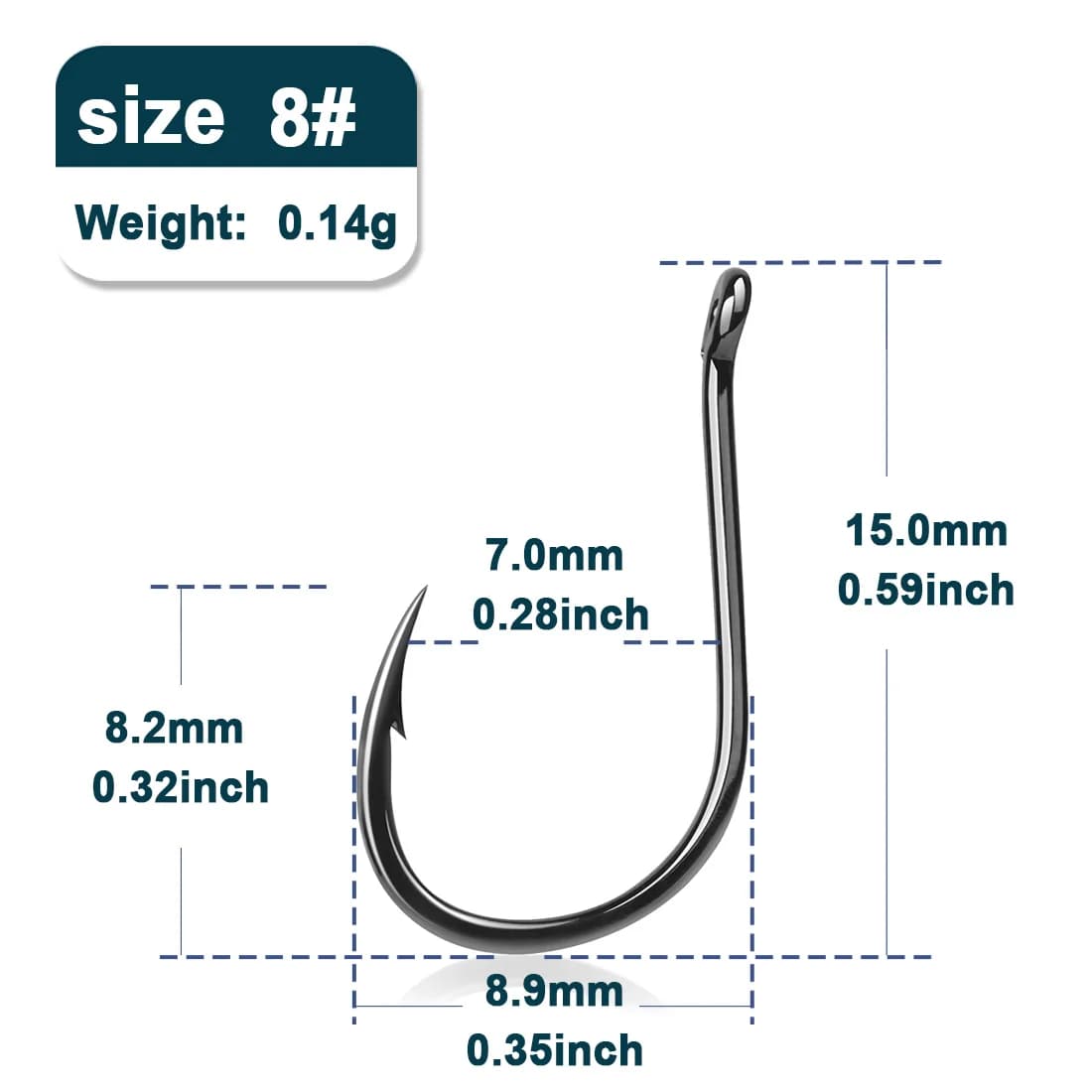Ringed Eye Octopus J Hooks, 50 Pcs