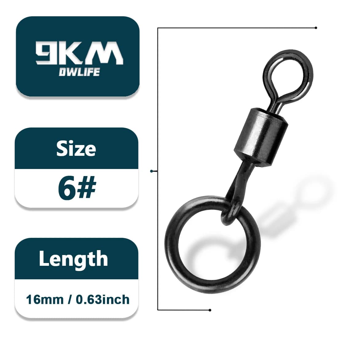 Quick Change Rolling Swivels with Micro Hook Ring