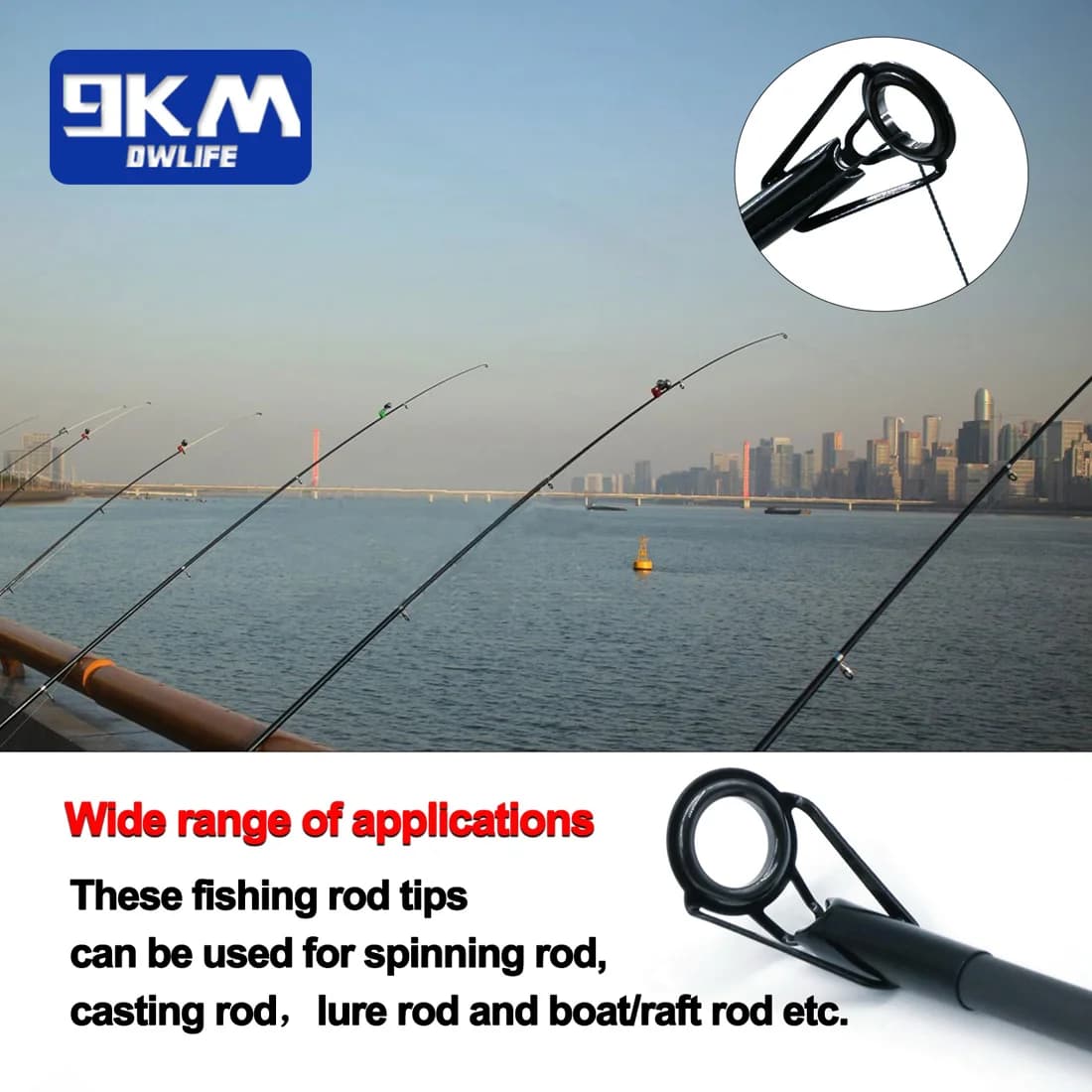 Fishing Rod Tip Repair Kit with Ceramic Guides