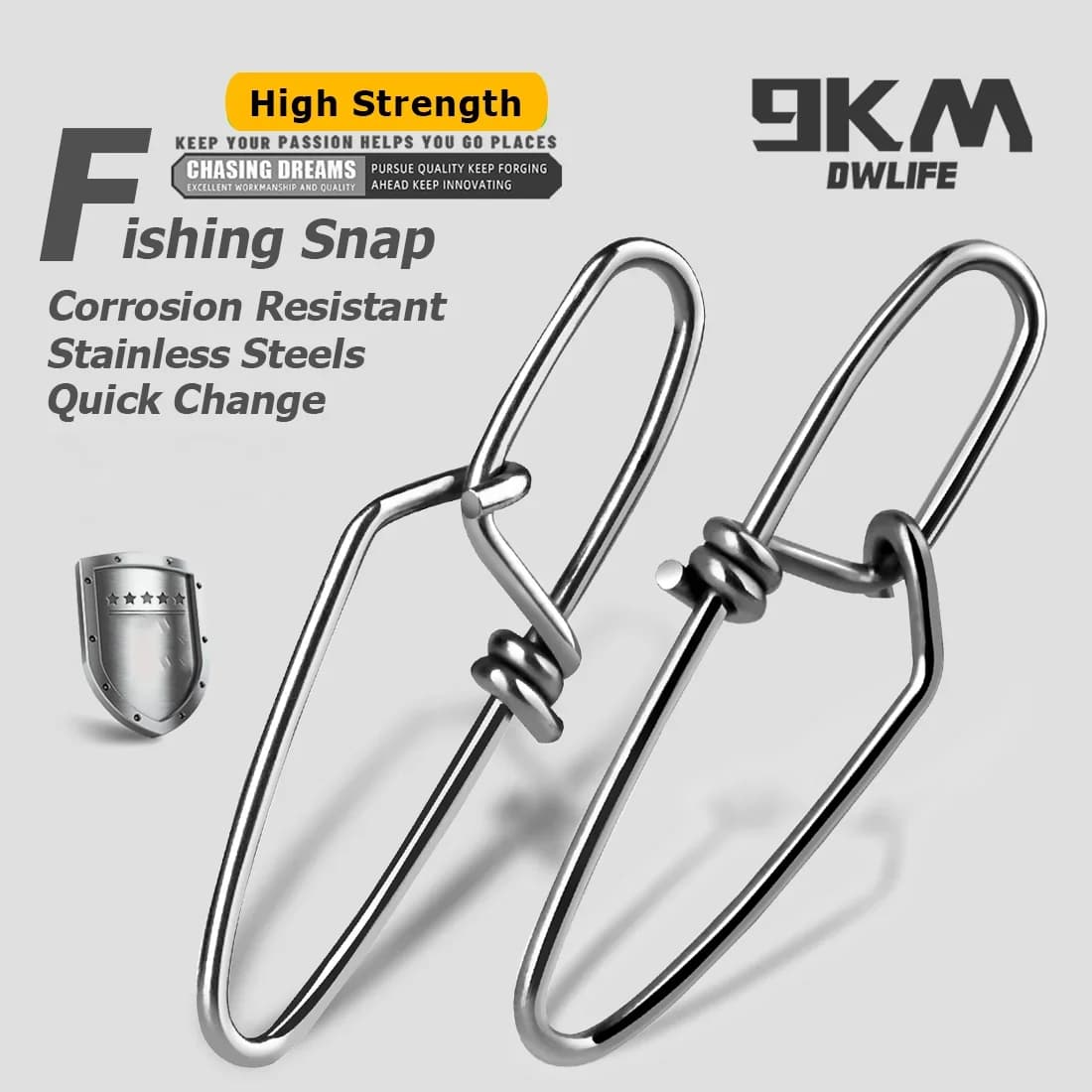 Stainless Steel Interlock Fishing Snaps, 50-200 Pcs
