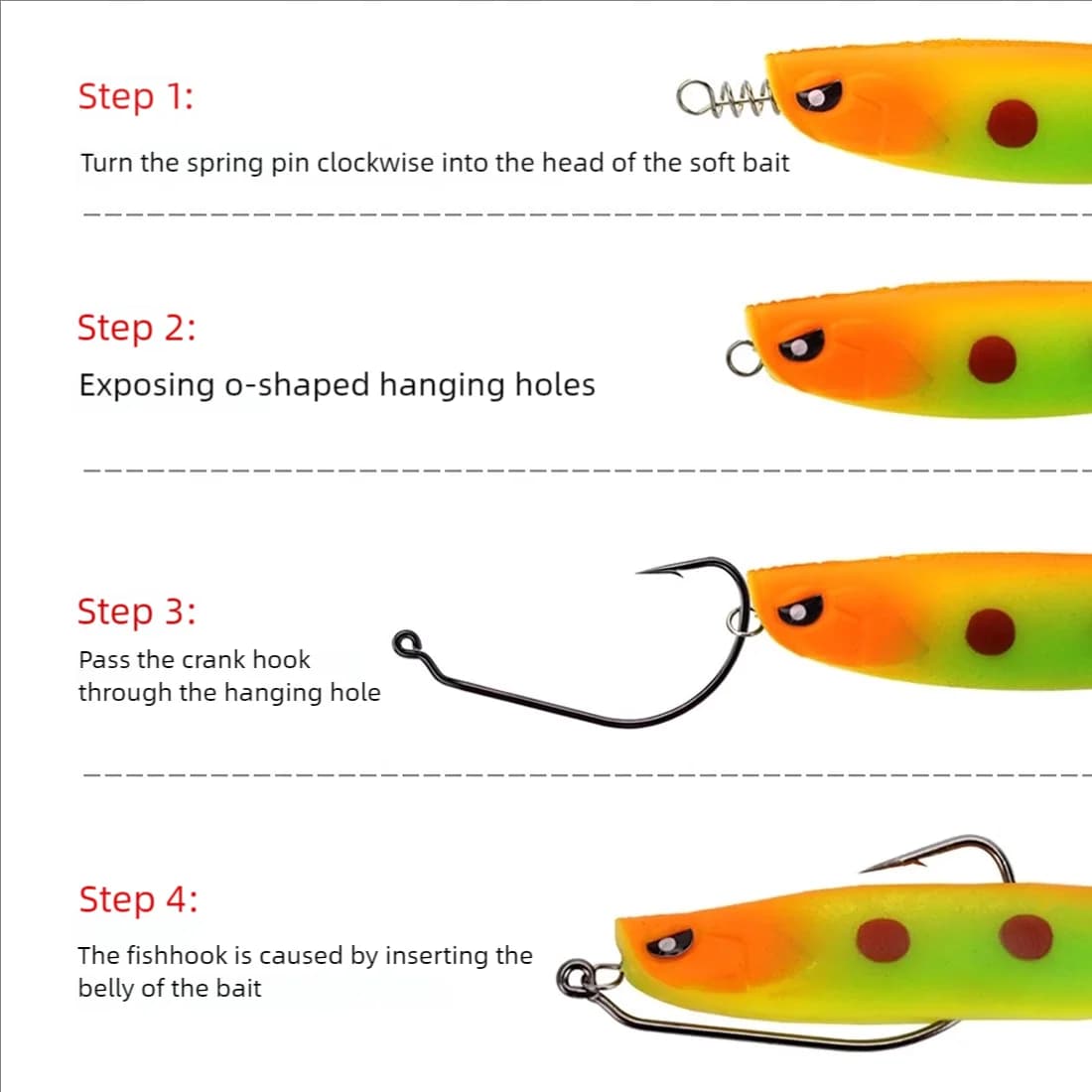 EWG Screw Lock Hooks for Soft Plastic Bass Lures
