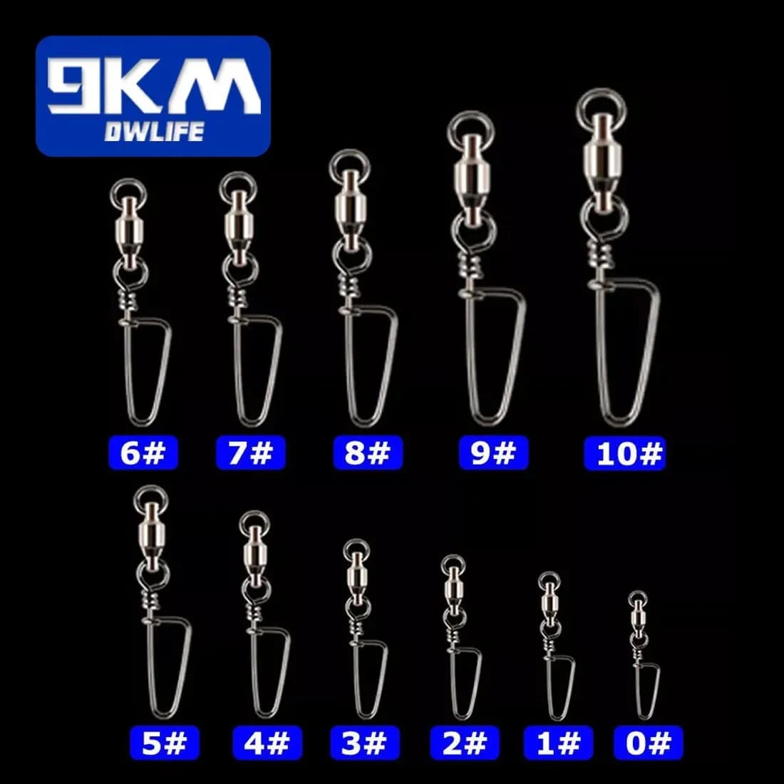 Coastlock Snap Ball Bearing Fishing Swivels