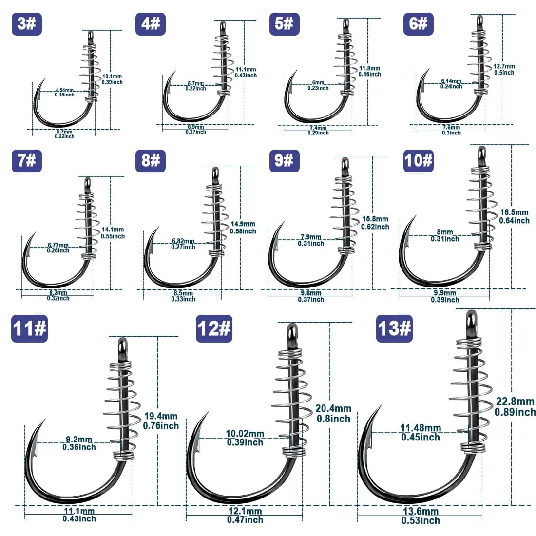 Extra Strong Sprung Circle Carp Fishing Hooks