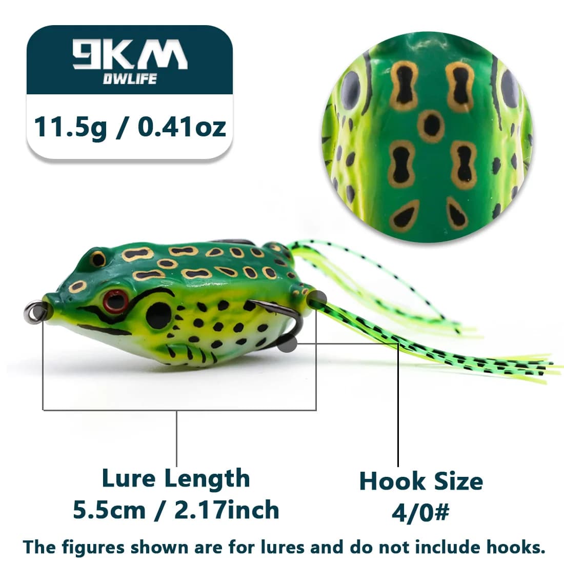 Topwater Frog Lures, PVC Fork Tail Soft Bait