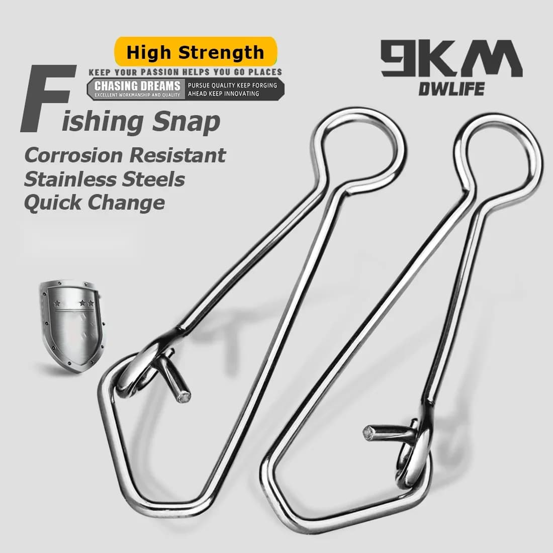 Stainless Steel Coast Lock Fishing Snaps, 50-200 Pcs