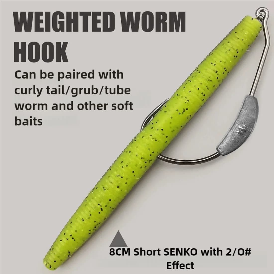 Weighted EWG Screw Hook for Soft Lures