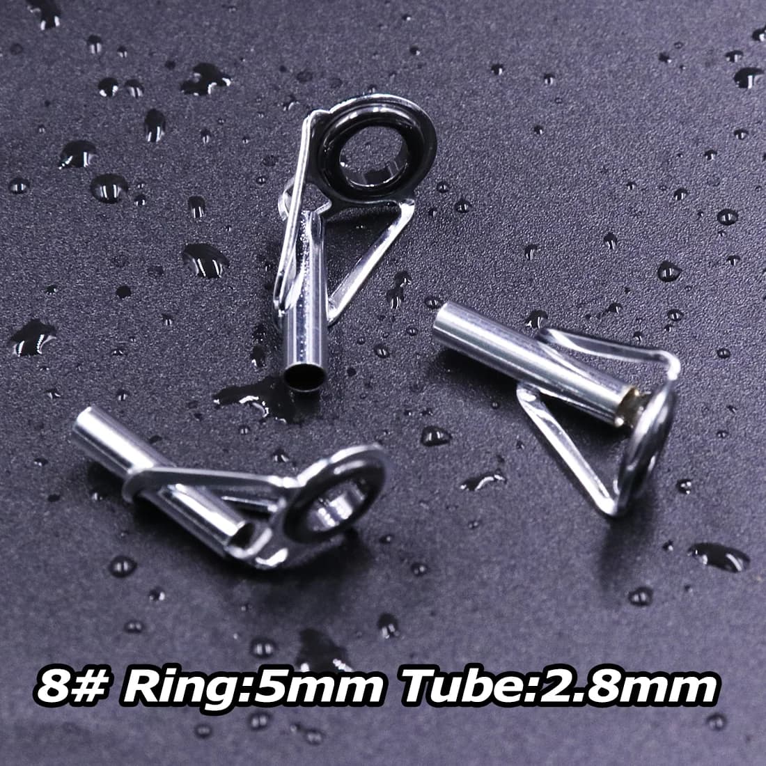 5pcs Stainless Steel Rod Guide Tips with Ceramic Rings