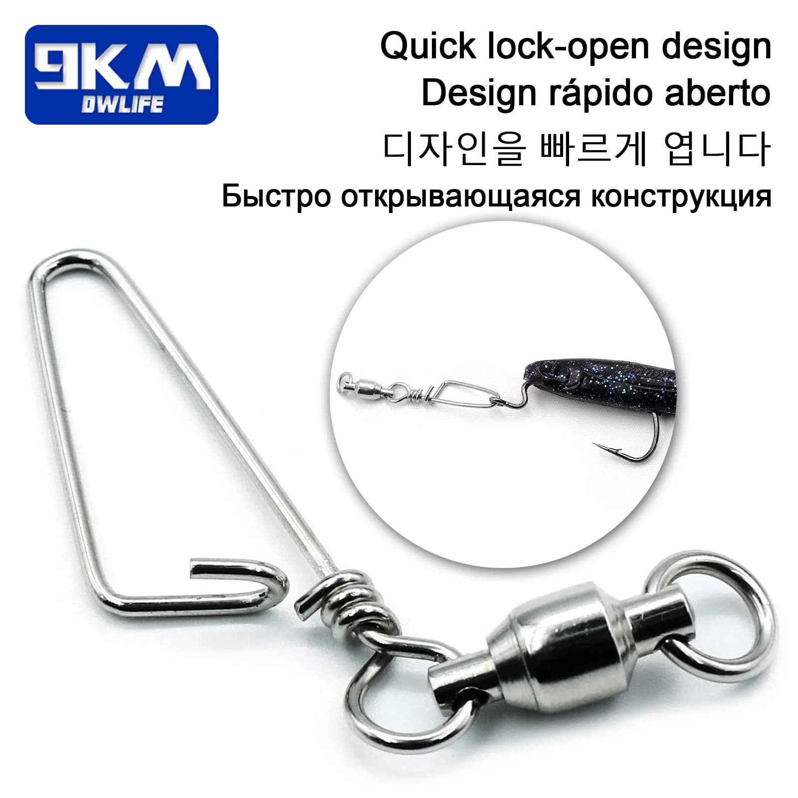 Stainless Steel Ball Bearing Fishing Swivels, 20-100 Pcs