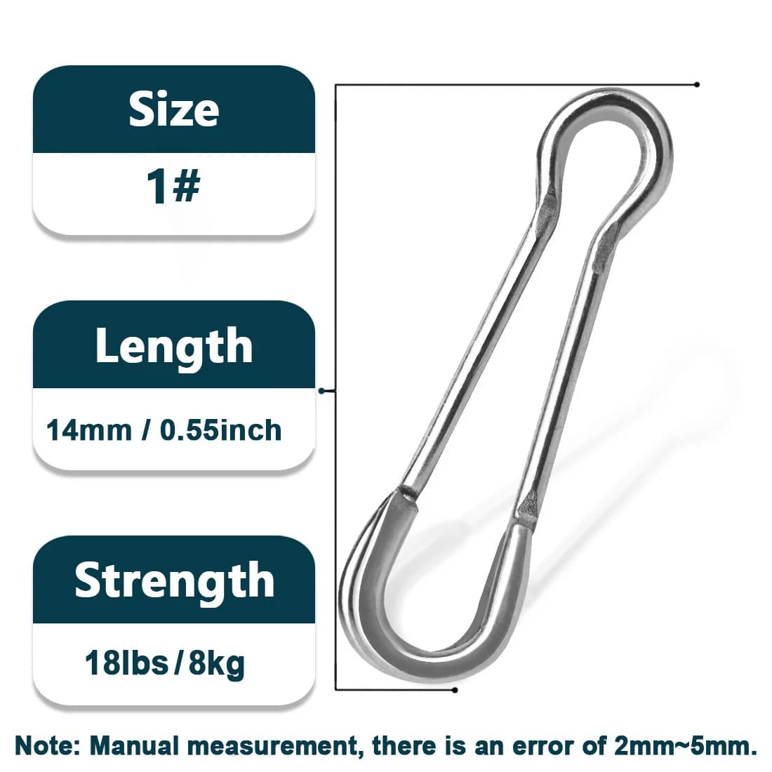 Stainless Steel Fishing Snaps and Lure Connectors