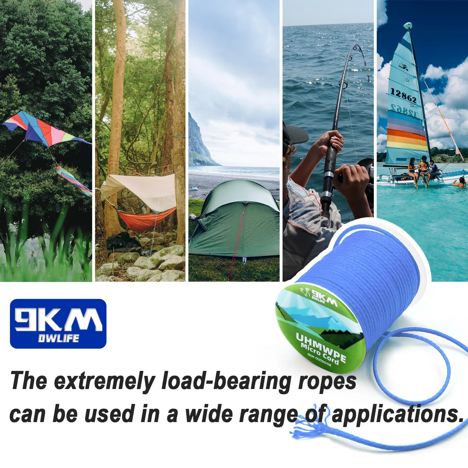 Hollow Braided UHMWPE Rope for Hammocks and Fishing