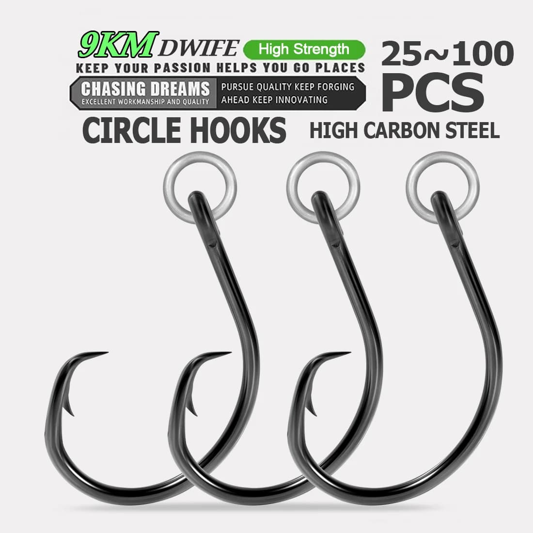 Ringed Eye Circle Hooks for Saltwater Catfish