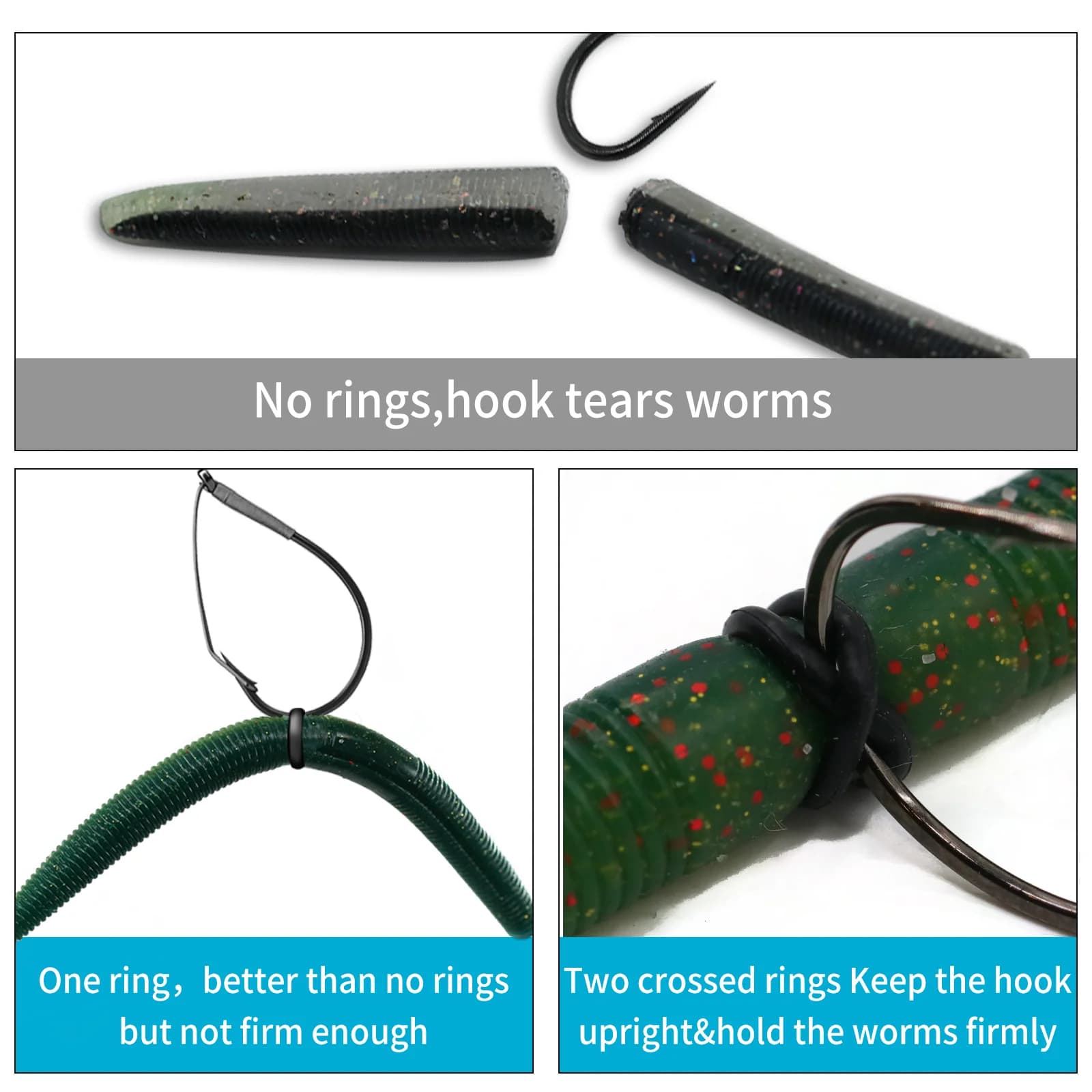 Wacky Rig Tool with Worm O-Rings, 50 Pack