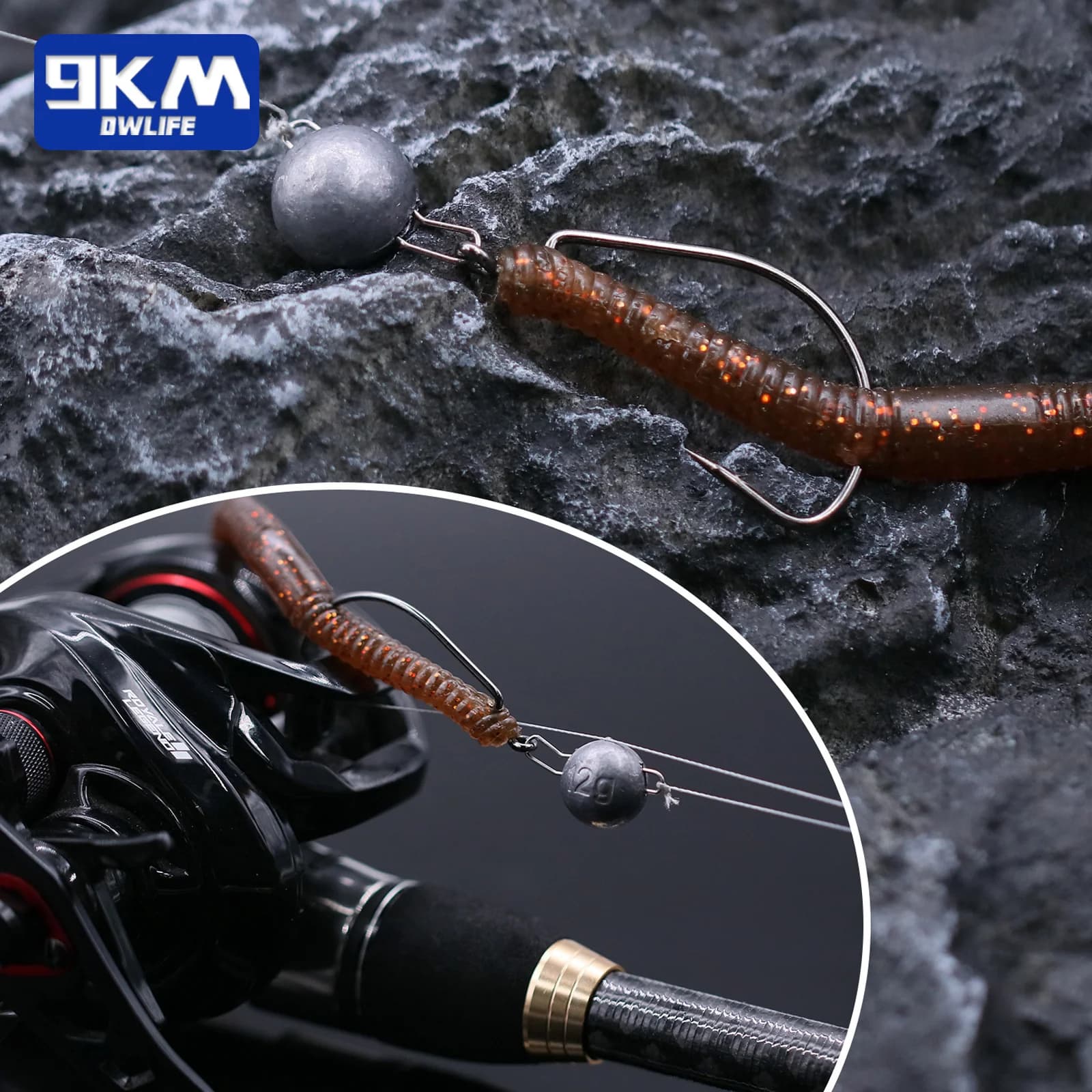 Wide Gap Offset EWG Worm Fishing Hooks