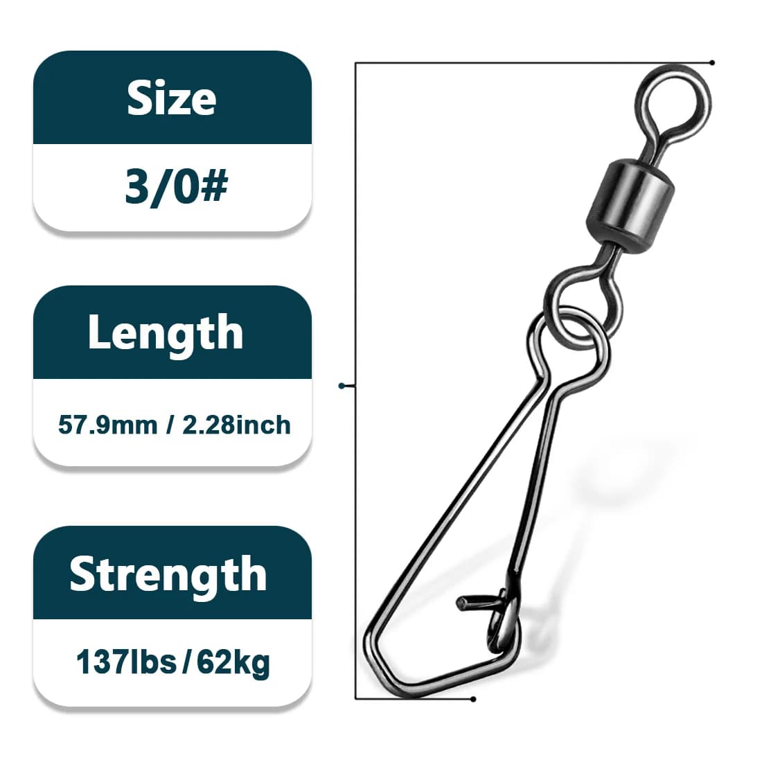 50-200Pcs Quick Change Barrel Swivel Snaps
