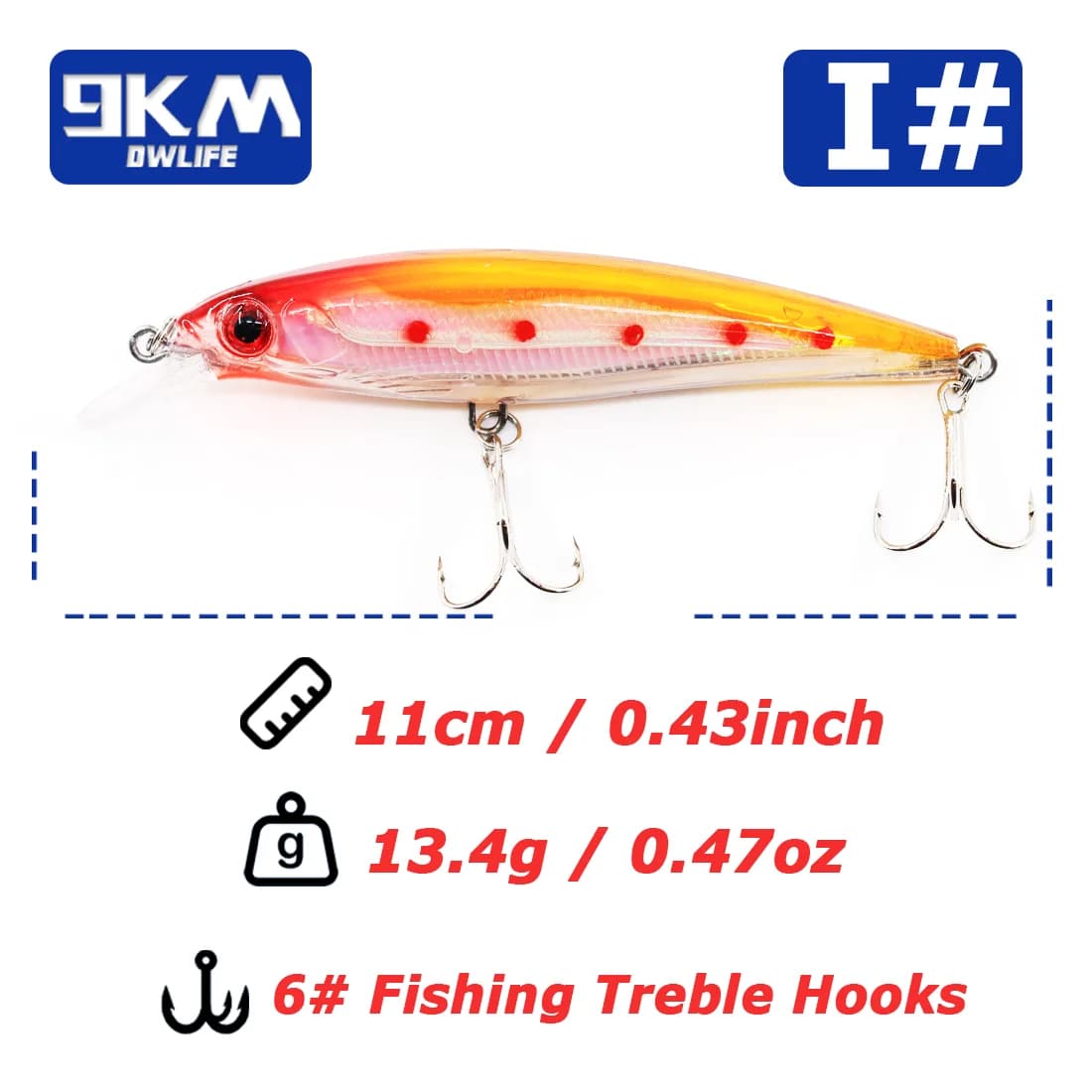 Hard Minnow Fishing Lures, 11cm 13.4g Jerkbait